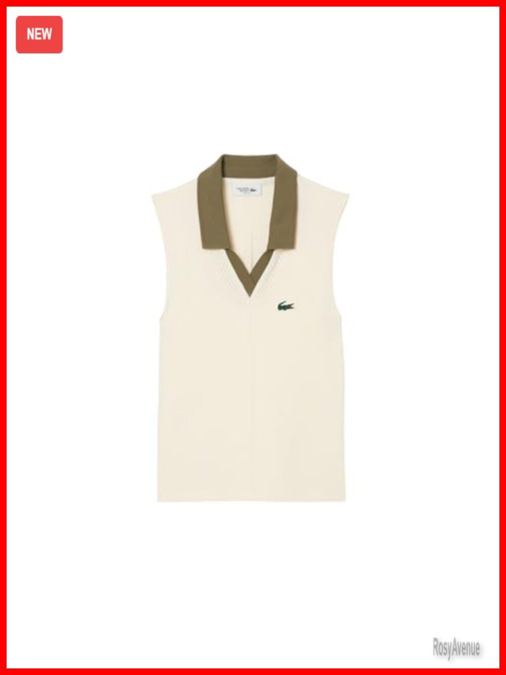 Sleeveless Stretch Knit Tennis Polo Shirt Seamless Athletic Fit